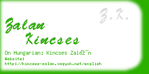 zalan kincses business card